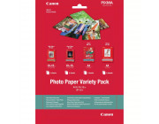 Paper Canon Variety Pack VP-101, A4 (210x297mm) & 4-x6- (102x152mm), Set: Matte MP-101-1pcs (A4 of 5 sheets) & Glossy GP-501-1pcs (A4 of 5 sheets) & High-Gloss PP-201 - 1pcs (10x15cm of 5 sheets) & Semi-Gloss SG-201-1pcs (10x15cm of 5 sheets)